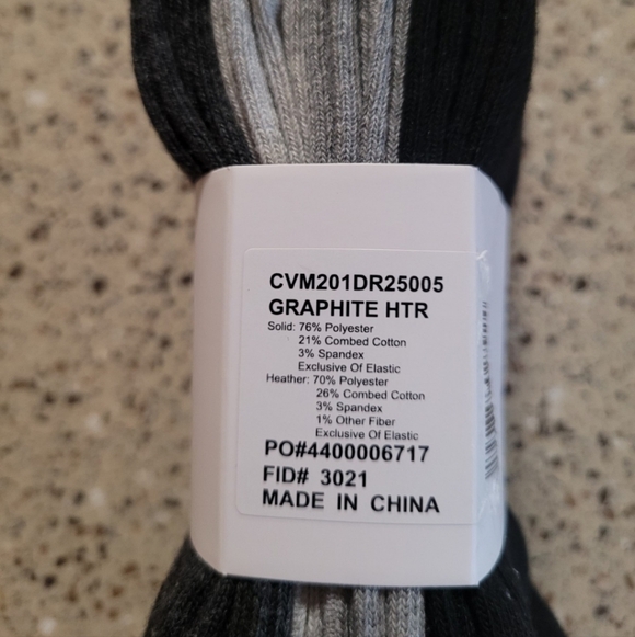 Calvin Klein Mens 4 Pairs Ribbed Lightweight Crew Trouser Dress Socks OSFM NWT - Picture 4 of 6